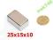 MAGNES NEODYMOWY 25x15x10 PŁYTKOWY NdFeB