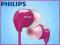 SŁUCHAWKI DOKANAŁOWE PHILIPS SHE3590PK NOWE RÓŻOWE
