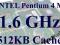 INTEL PENTIUM 4 M 1.6GHz FSB 400MHz 512KB CACHE