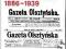 GAZETA OLSZTYŃSKA W LATACH 1886-1939, wyd.1986