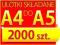 A4/A5 2000 szt - ULOTKI - A4 SKŁADANE DO A5