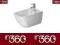 Duravit Happy D.2 Bidet wiszący 2258150000 Wa-wa