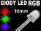 DIODY LED RGB 10MM 15 sztuk anoda i katoda dioda