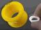 JASNY ŻÓŁTY SYLIKONOWY TUNEL Z OTWOREM 6 mm
