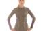 Bluza damska BRUBECK THERMO LS10670 Czekoladowy S