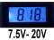 WOLTOMIERZ 12v LCD 7.5V- 20V NIEBIESKI