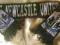 szalik NewCastle United, czarno-biały, dwustronny
