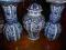 PIĘKNY KOMPLET WAZONÓW -DELFT-!