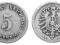 Niemcy - moneta - 5 Pfennig 1875 B