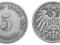 Niemcy - moneta - 5 Pfennig 1897 A