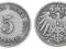 Niemcy - moneta - 5 Pfennig 1897 D