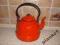 POMARANCZOWY,EMALIOWANY CZAJNICZEK