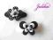 _JULIKA_ 2 SPINKI BABY BLACK&amp;WHITE HANDMADE