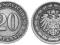 Niemcy - moneta - 20 Pfennig 1892 J - RZADKA