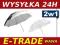 Parasolka 2w1 110 cm biała srebrna rozpraszająca