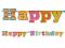 Baner Happy Birthday, 16 x 166cm, 1szt.