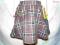 SPÓDNICA W CZERWONĄ KRATĘ Z SUWAKAMI 134+GRATIS