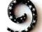 Spirala  4mm CZARNA W BIAŁE GWIAZDKI !!!