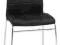 KRZESŁO KRZESŁA EKO SKÓRA CZARNE METALOWE MEBLE