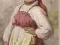 pocztówka KOBIETA WIEJSKA folklor ROSJA CARSKA