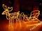 Renifer jelonek świecący z saniami 3d,ozdoba świąt