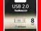 TOSHIBA FLASHDRIVE 8GB USB 2.0 SURUGA white