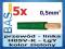 Przewód _ linka 1x 0,5mm zielony _ H05V-K _  5m