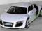 AUDI R8 MODEL METALOWY 1:32 DŹWIĘK ŚWIATŁO BIAŁY