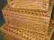 Komplet 3 koszy wiklina rattan bambus brązowy