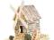 WIATRAK MŁYN DREWNIANY DOMEK DLA LALEK  PUZZLE 3D