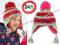 NEXT CZAPKA pompon smile zima paski w POLSCE 6-12m