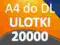 ULOTKI A4 SKŁADANE do DL 20000 szt -Wysoka jakość-