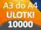 ULOTKI A3 SKŁADANE do A4 10000 szt PREMIUM 170g