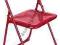Krzesła Krzesło Składane Metalowe Czerwone sk4617