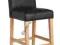 Krzesło Barowe Hoker Drewno Czarne sk4409