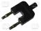 Adapter wtyk banan x2 4mm; gniazdo4mm r=19mm MF201