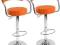 2 hokery stolki barowe pomarańczowe obrotowe 360