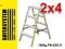 drabiny drabina domowa 2x4 stopnie stopniowa tdda