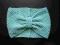 Opaska turban wełniana DIY miętowa