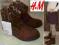 *H&amp;M*świetne zara botki jesienne brąz r29 NOWE