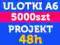 PROMO - Ulotki a6 5000 szt. Projekt DARMOWY @ 48 h