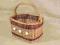 ZDOBIONY KOSZ NA ZAKUPY VINTAGE SERDUSZKA WIKLINA