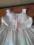 Śliczna jasno-kremowa sukienka do chrztu