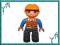 Nowe LEGO DUPLO - figurka ROBOTNIK kask pomarańcz