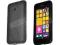 Czarne elastyczne etui Gel Nokia Lumia 530 + folia