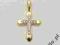 ZŁOTY KRZYŻYK PREZENT  KOMUNIA CHRZEST BIAŁE ZŁOTO