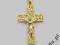 ZŁOTY KRZYŻYK PREZENT  KOMUNIA CHRZEST BIAŁE ZŁOTO