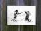 Kendo walki akwarela japońskie obrazy plakat A4