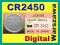 PANASONIC Bateria CR 2450 LITHIUM 3V CR2450 Japan