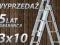 DRABINA ALUMINIOWA 3x10 WYS. ROBOCZA 7,90 M. ATEST